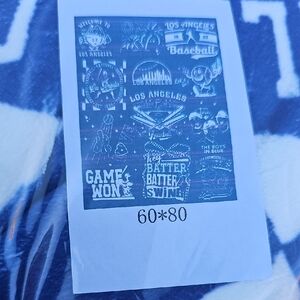 Los Angeles Baseball Themed Blanket